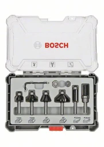 Rand- und Kantenfräser-Set, 8 mm Schaft, 6-teilig