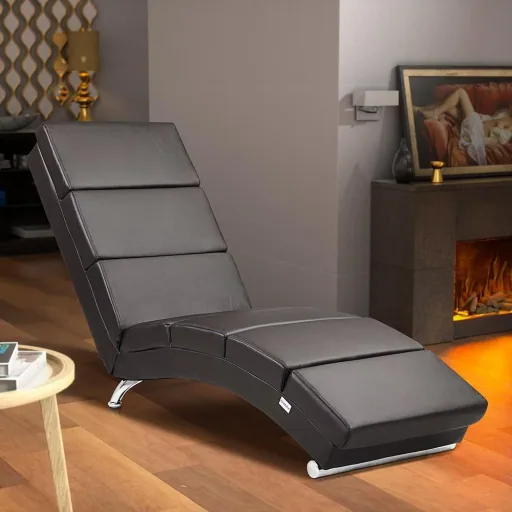 Relaxliege London Kunstleder dunkelbraun