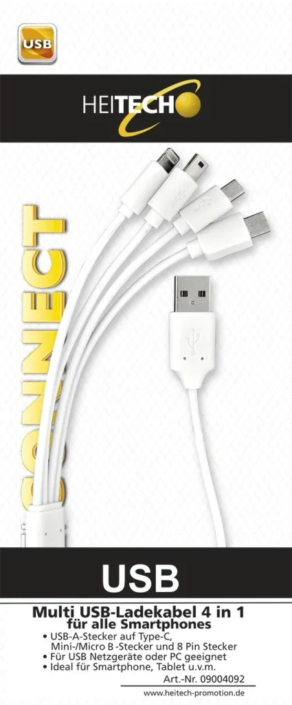 Multi USB-Ladekabel 4 in 1