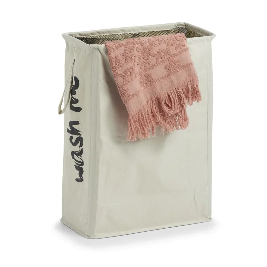 Wäschesammler "Wash me", Polyester, beige