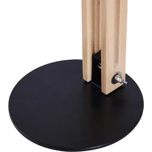 Tischleuchte Schreibtischlampe verstellbar Leselampe Büro Metall + Holz schwarz 26 x 15 x 41 cm