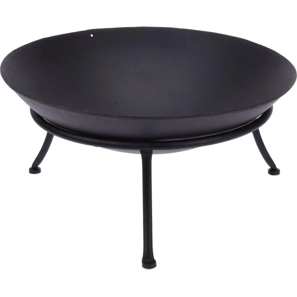 Ambiance Feuerschale - 47 cm - Eisen - Auf Standard - Schwarz - 23,5 cm