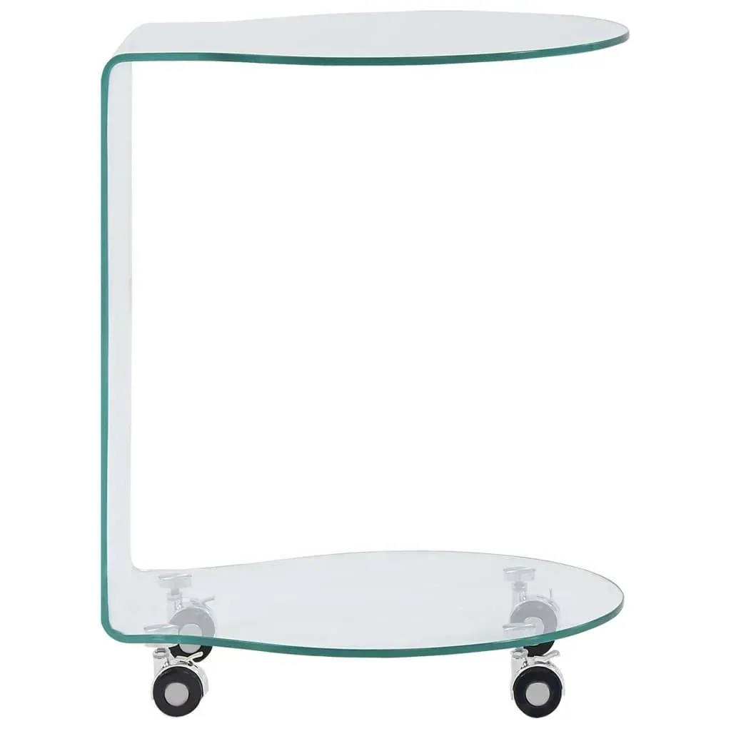 Couchtisch 45x40x58 cm gehärtetes Glas