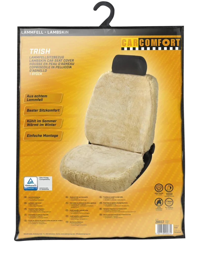 Lammfell Sitzbezug Trish, beige