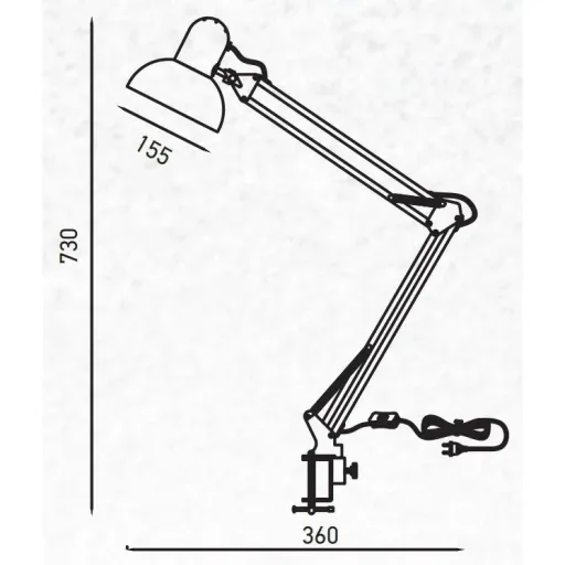 VT-7513 Schreibtischleuchte - Tischleuchte mit verstellbarem Arm - weiß - E27
