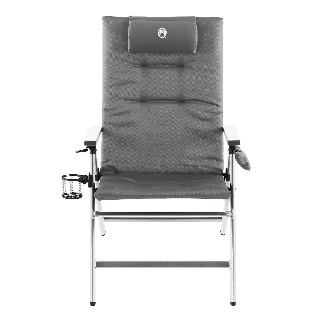 5 Position Padded Aluminium, Camping Stuhl, integrierter Getränkehalter, gepolsterter Rückenlehne, max 120 kg