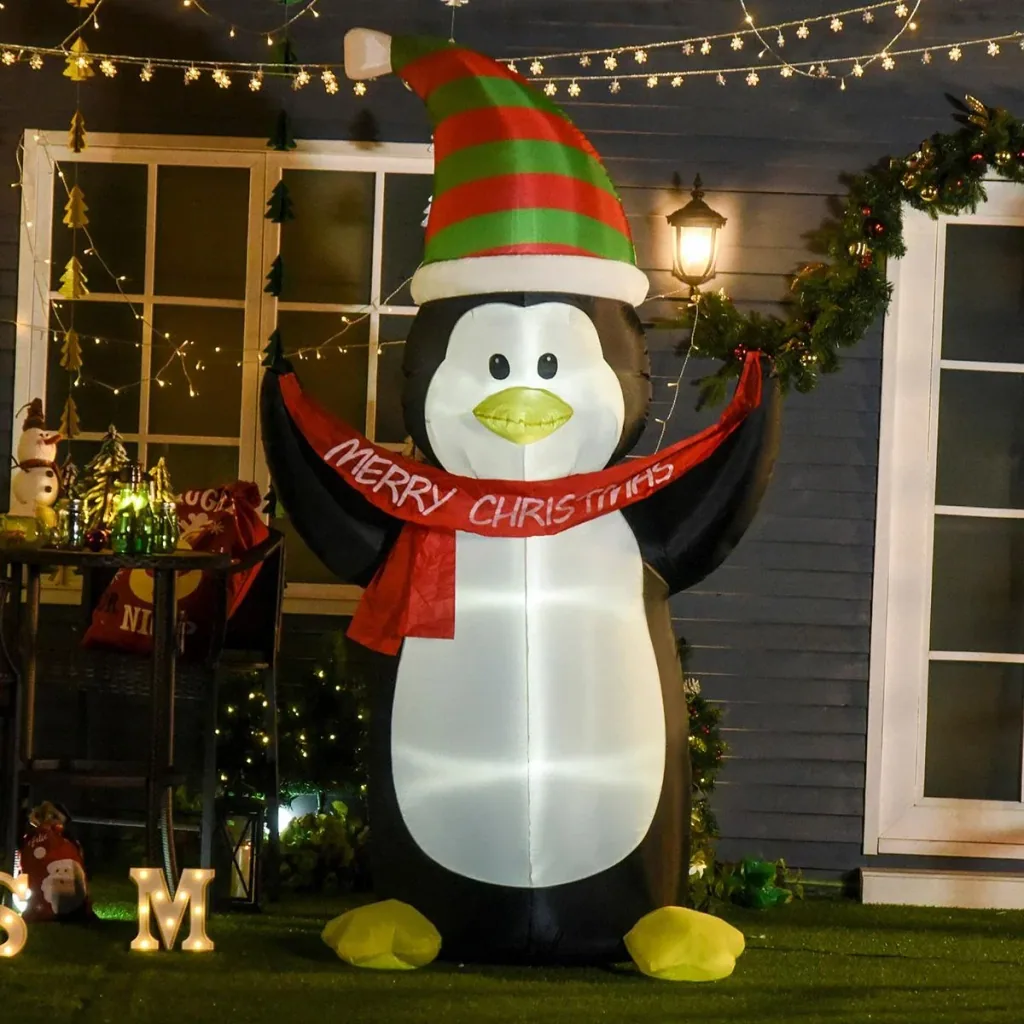 Aufblasbare Pinguin 130 cm x 75 cm x 243 cm | Aosom.de