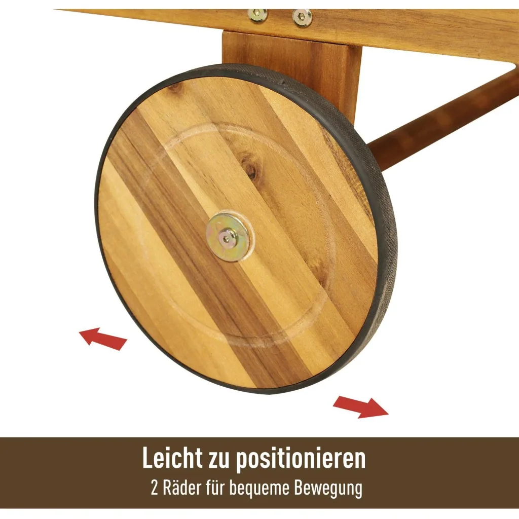 Gartenliege Sonnenliege Liegestuhl klappbar verstellbar Akazienholz Natur 195 x 70 x (66 85) cm
