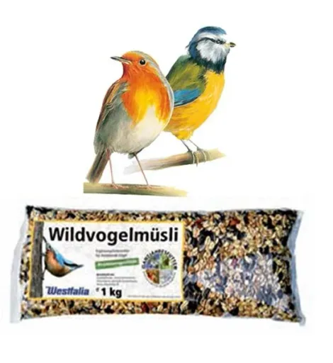 Schweden Vogelfutterhaus Set mit Streu Futter 1 kg