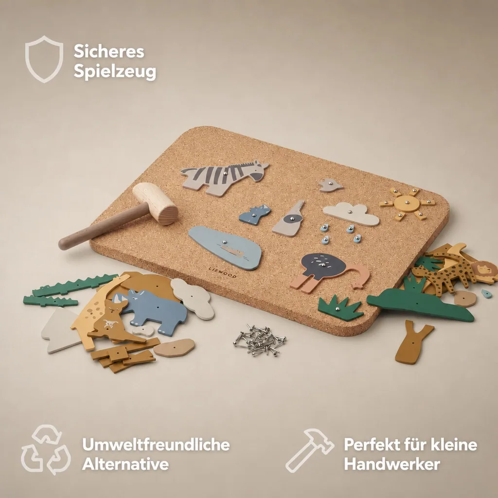 Liewood Holzspielzeug, Pinnwand – Esteban, Alle zusammen/Sandy