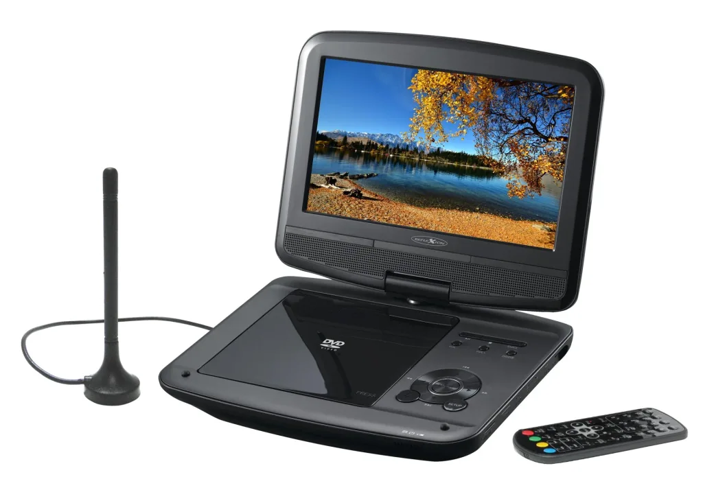 Portabler DVD-Player mit 9" LCD-Bildschirm und DVBT2 HD Tuner