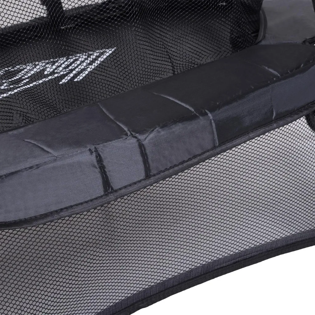 Trampolin Kinder Gartentrampolin mit Sicherheitsnetz Randabdeckung gepolstert Stahl Schwarz Ø170cm bis 45kg