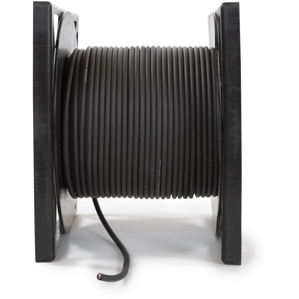 Lautsprecherkabel 2x2.50mm², 100 Meter, schwarz, Spule, reiner OFC-Kupferdraht für Hifi-System, Heimkino, Lautsprecheranschluss, flexible Audio-Rolle, professionelle Tonübertragung