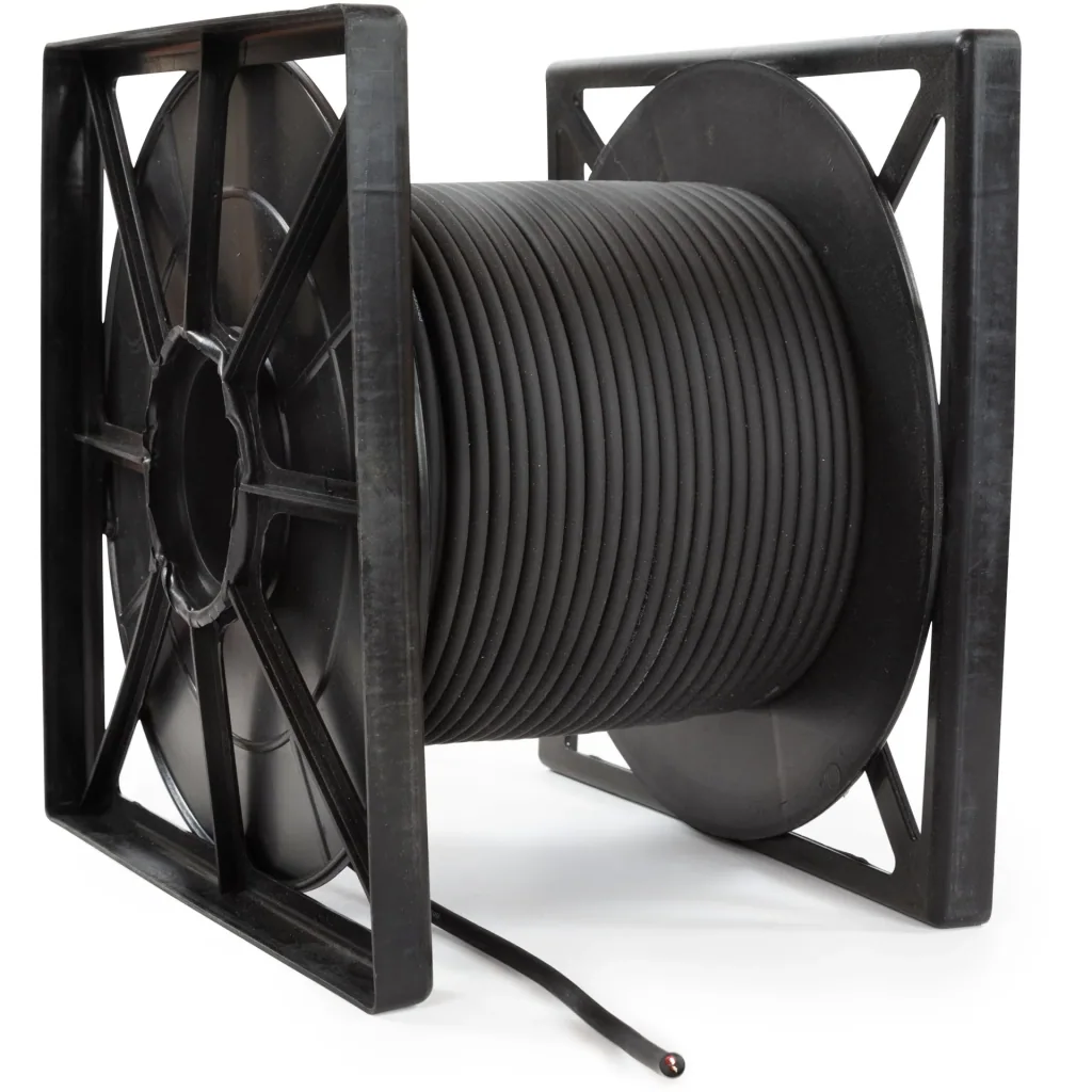 Lautsprecherkabel 2x2.50mm², 100 Meter, schwarz, Spule, reiner OFC-Kupferdraht für Hifi-System, Heimkino, Lautsprecheranschluss, flexible Audio-Rolle, professionelle Tonübertragung