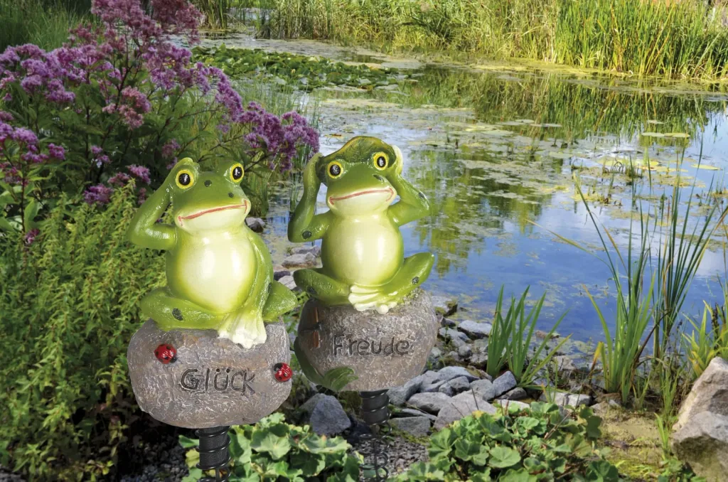 Solar Leuchte Frosch - 2 Stück