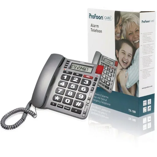 Notruftelefon mit Tasten Grau