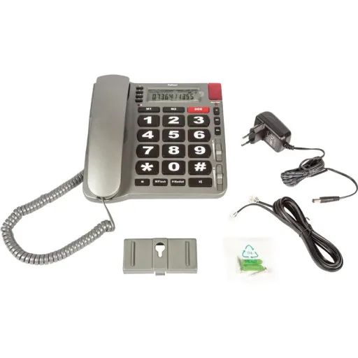 Notruftelefon mit Tasten Grau