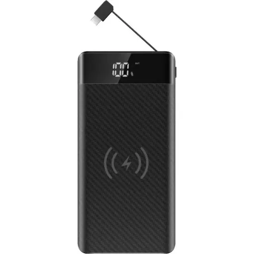 VT-3508 Netzteil mit drahtloser QI-Ladefunktion - 20.000mah - einschließlich Mikro-USB-Kabel - schwarz