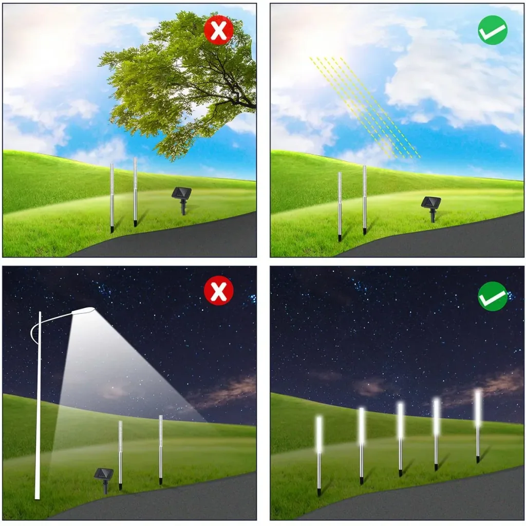 5x Solarlampe - Solarbetriebene Lampe - Gartenbeleuchtung - Wegbeleuchtung - hellweiß
