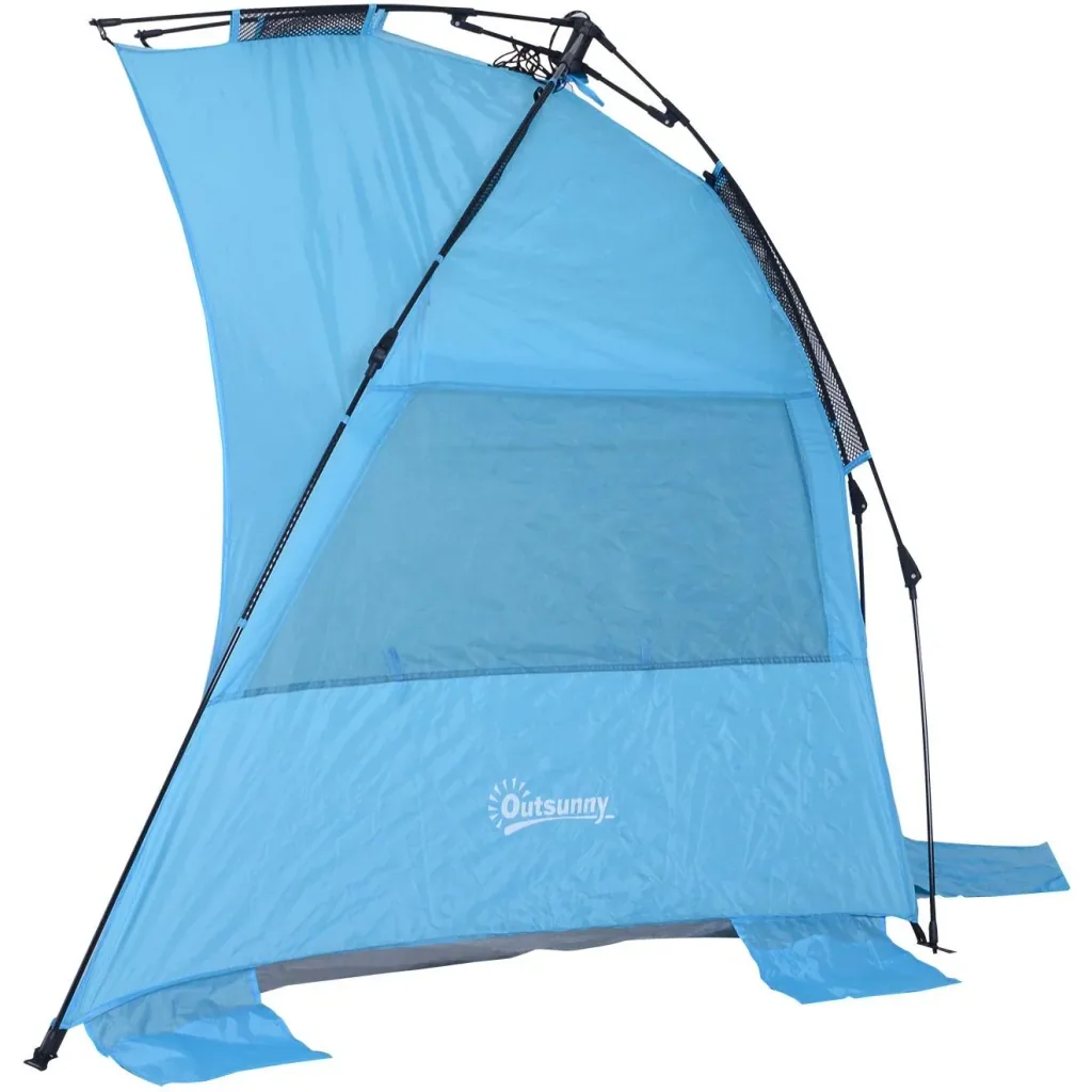 Automatik Strandmuschel Pop up Zelt mit Tragetasche 2 4 Personen 250 x 140 x 140 cm