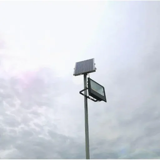 VT-60W Solar-Flutlicht mit Solarpanel - 1650 Lm - 6000K - Schwarz
