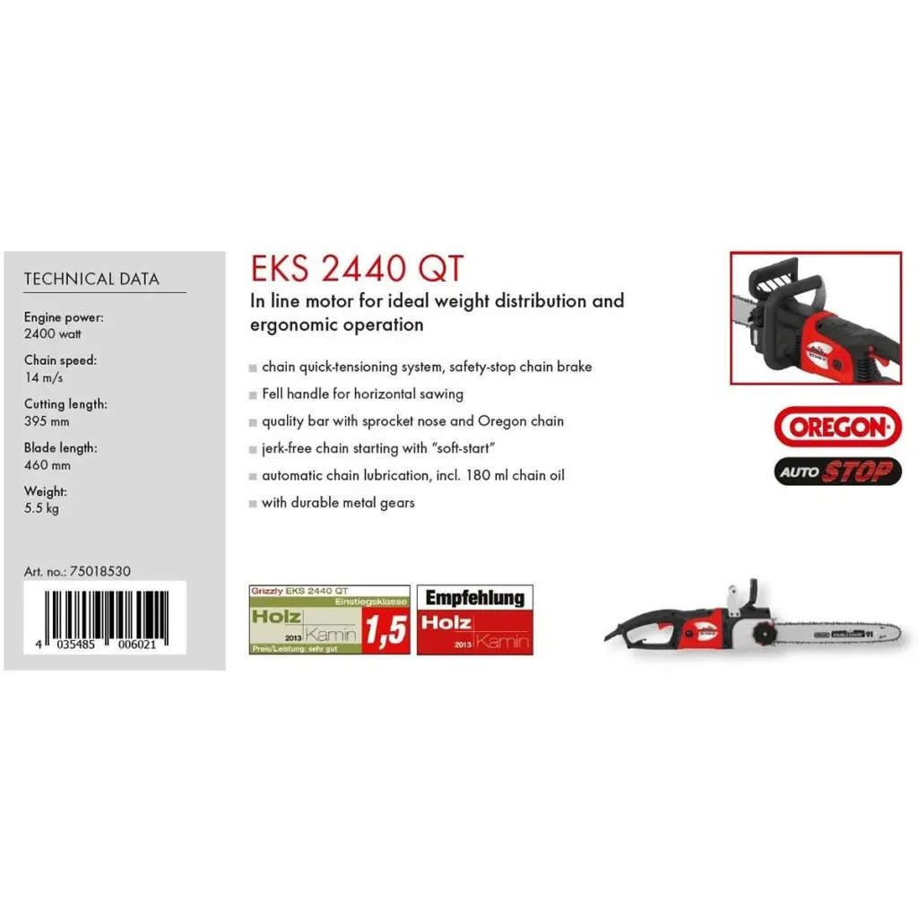 Elektro-Kettensäge EKS2440QT- 2400W - 46 cm