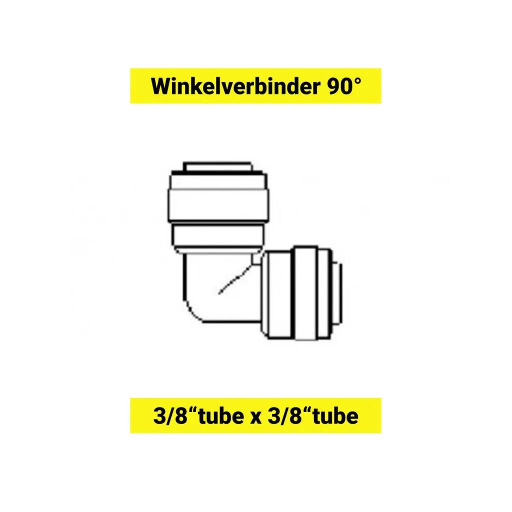 Winkelverbinder, Schlauchverbinder 90° - 3/8"tube x 3/8"tube