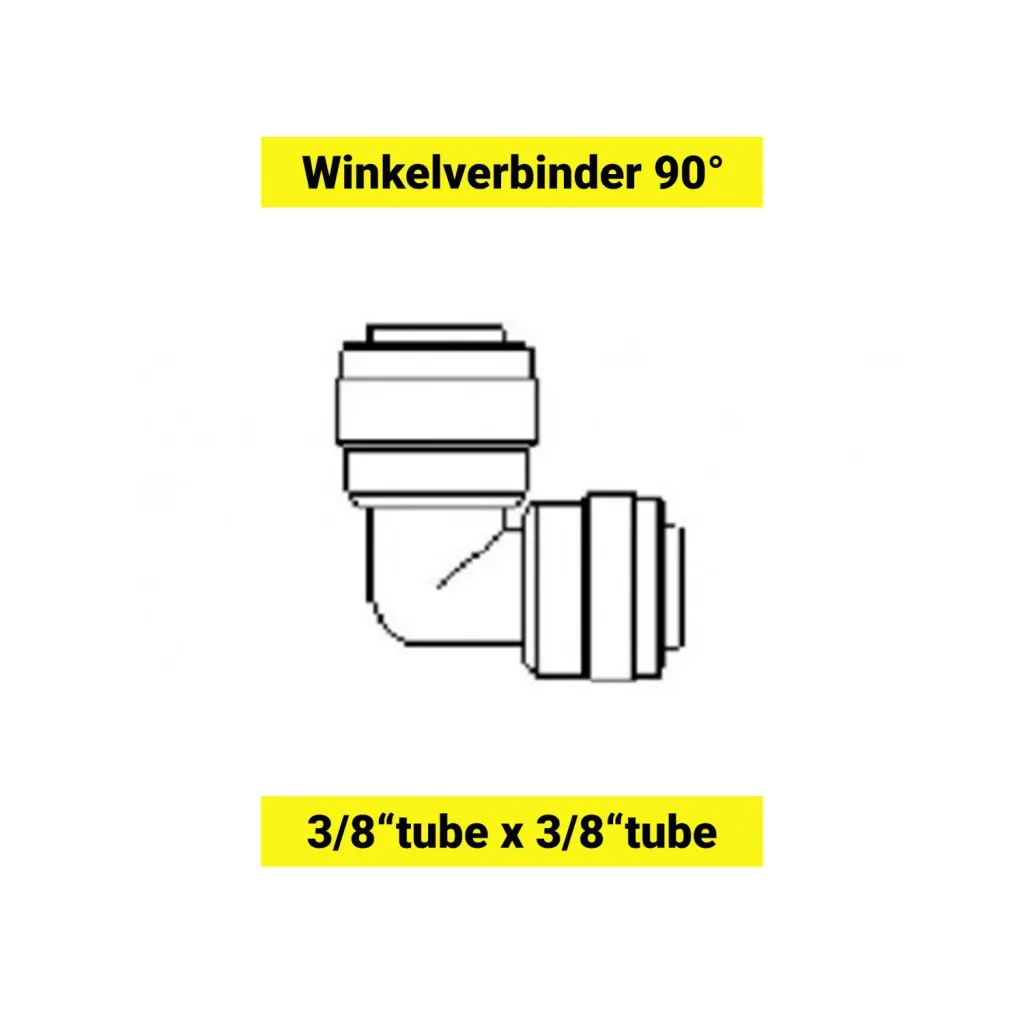 Winkelverbinder, Schlauchverbinder 90° - 3/8"tube x 3/8"tube
