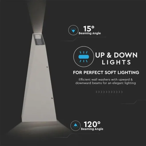 VT-826 LED-Wandleuchte - 4W - 3000K - 450 Lumen - Grau
