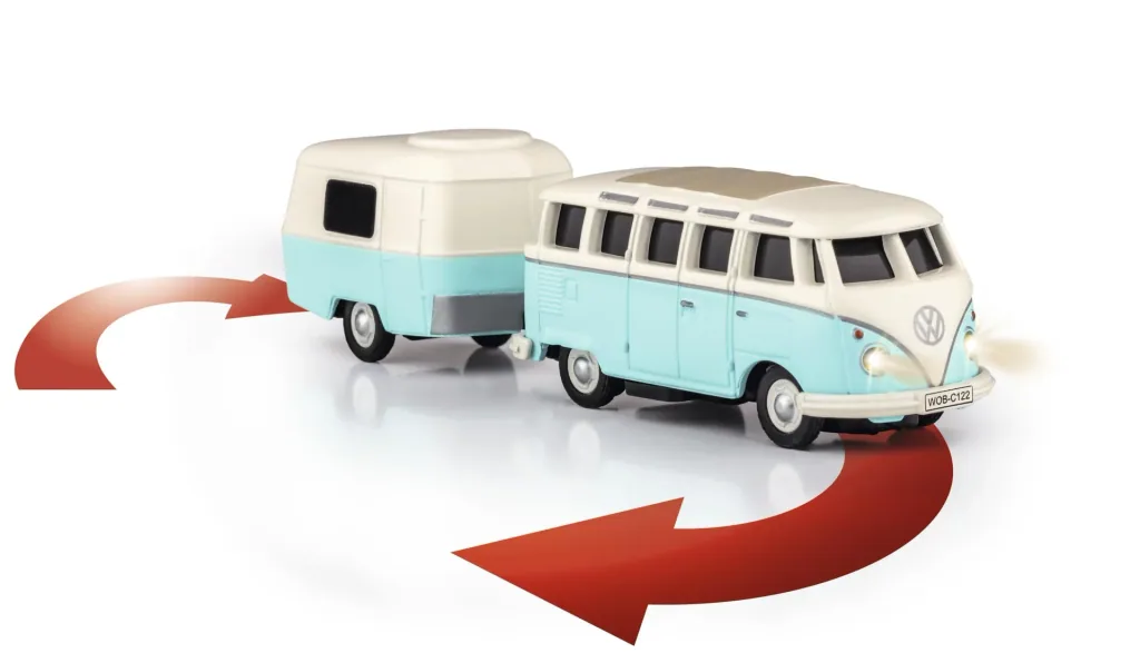 VW T1 Samba Bus mit Anhänger 1:87 2.4 GHz RTR