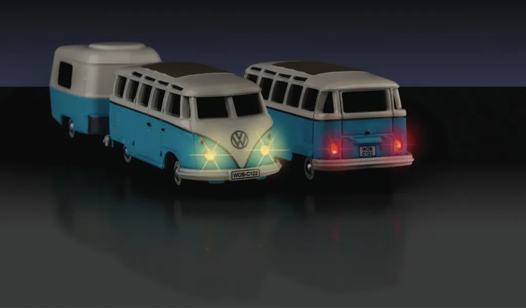 VW T1 Samba Bus mit Anhänger 1:87 2.4 GHz RTR