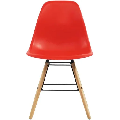 Esszimmerstühle 4-Sitzer Kunststoff rot