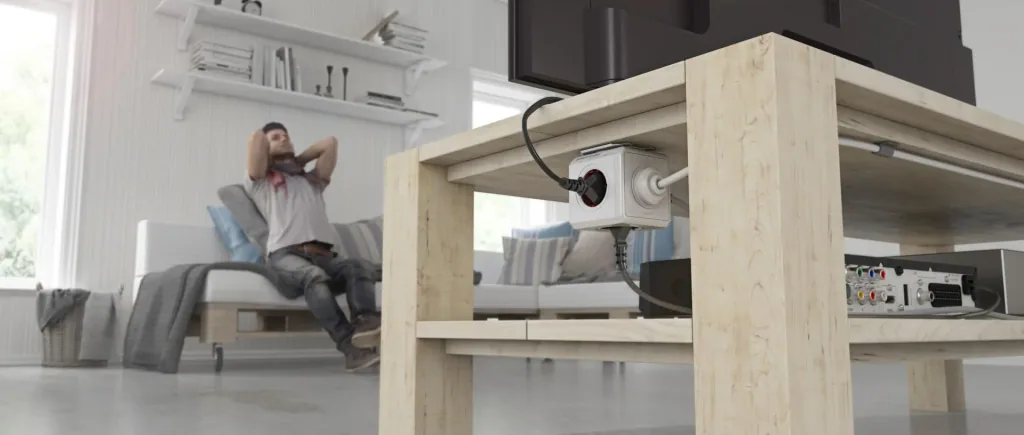 PowerCube Extended Steckdosenwürfel mit 4 Steckdosen und 2 USB Anschlüssen