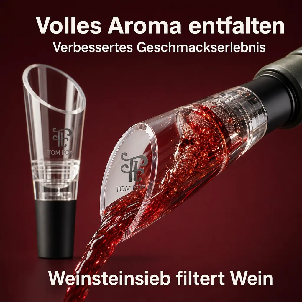Weinausgießer - Filtro, mit Weinsteinsieb