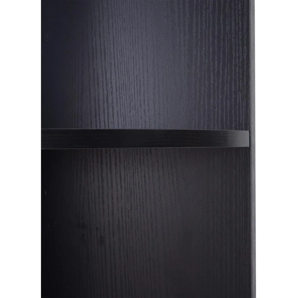 Eckregal Standregal Bücherregal Dekoregal Blumenregal Holzregal fächerförmig 4 Fächer Schwarz 39,5 x 39,5 x 120 cm