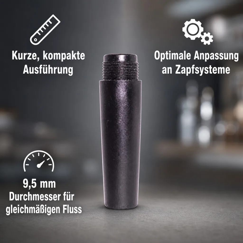 Auslauftülle für Kompensatorhahn - Kunststoff schwarz