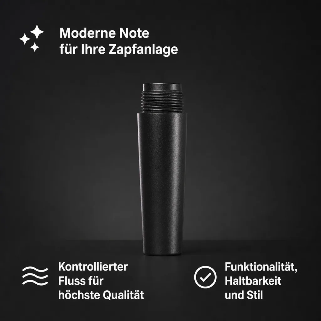 Auslauftülle für Kompensatorhahn - Kunststoff schwarz