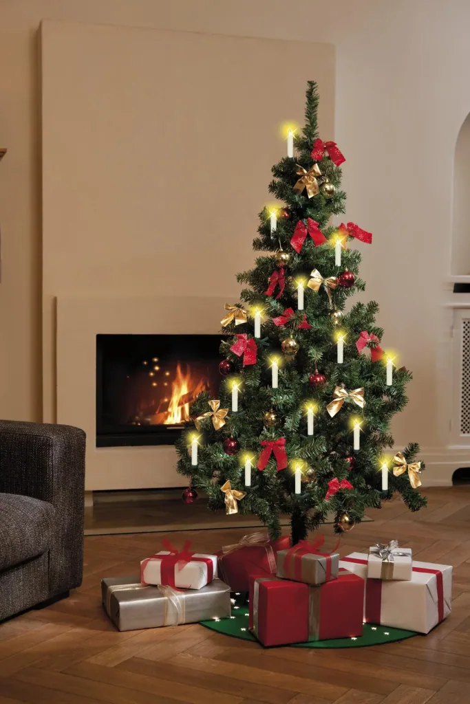 Kabellose Christbaumkerzen für den Innen- und Außenbereich, 15 Stück mit Fernbedienung