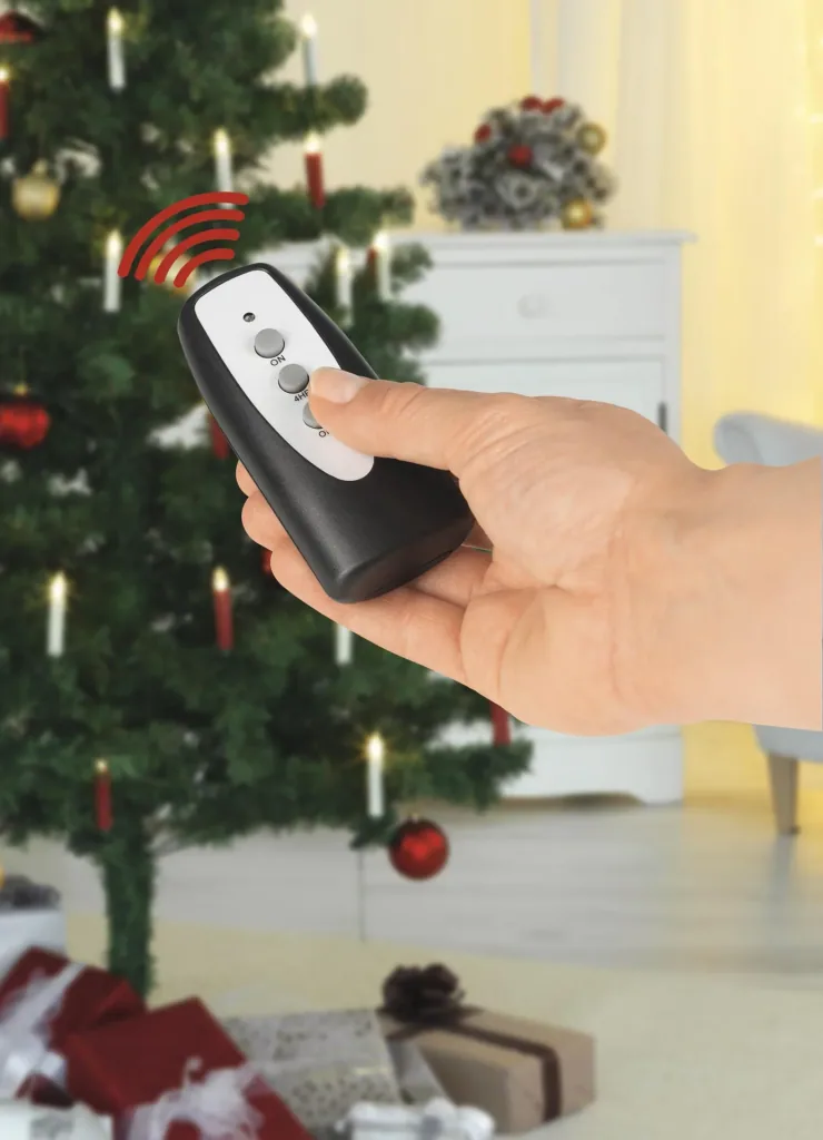 Kabellose Christbaumkerzen für den Innen- und Außenbereich, 15 Stück mit Fernbedienung