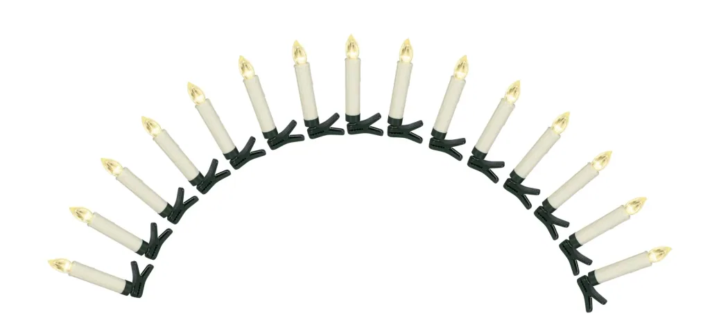 Kabellose Christbaumkerzen für den Innen- und Außenbereich, 15 Stück mit Fernbedienung