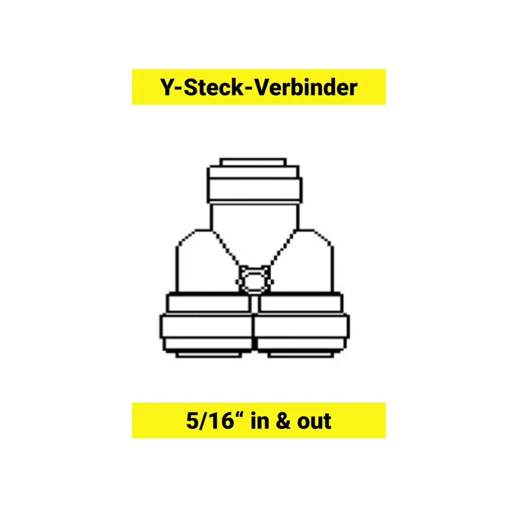 Y - Steckverbinder für Schlauch 3/8"