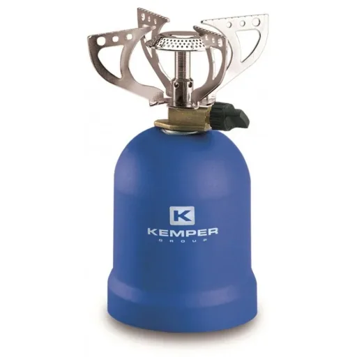 Gaskocher mit 4 Stützen 1200 Watt Blau mit Gastank