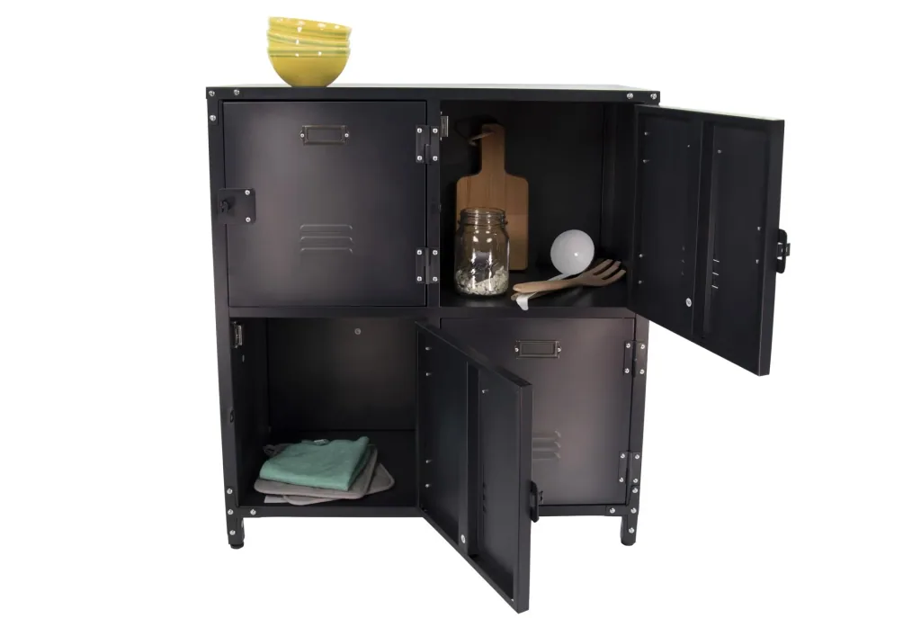 Metallschrank Vintage mit 4 Türen