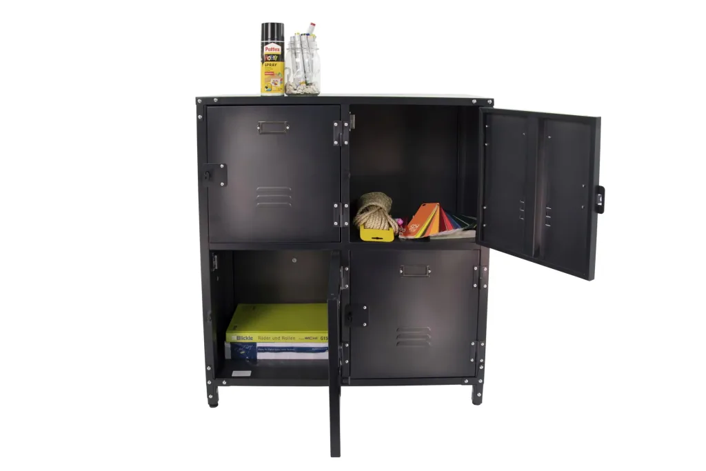 Metallschrank Vintage mit 4 Türen