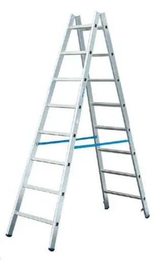 Alu Sprossen Doppelleiter 2 x 10 Sprossen Leiter