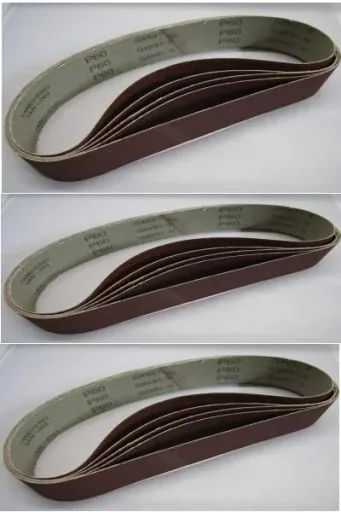 Schleifband Set 76 x 533 mm je 3 Stck. K60-80-100-150-240
