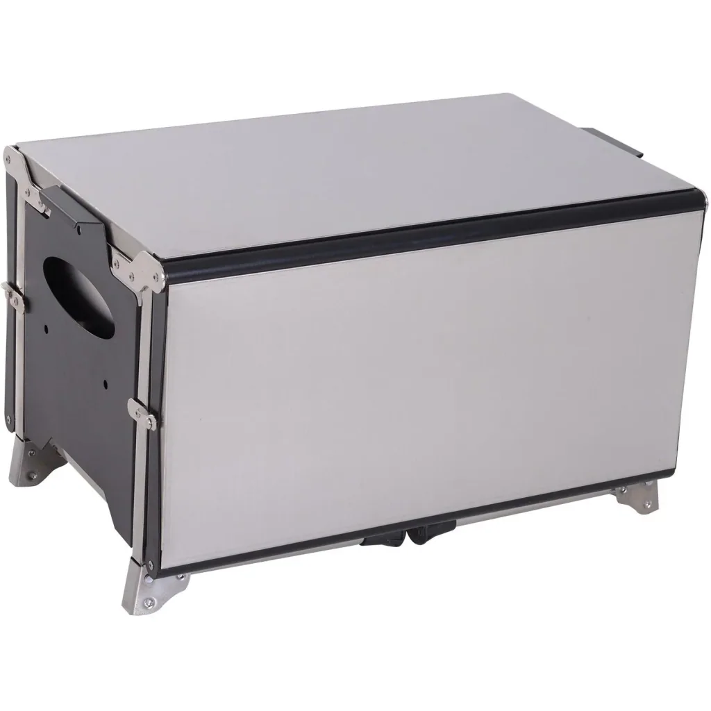 Klappgrill Gasgrill Standgrill tragbar Tischgrill Camping Garten BBQ Edelstahl Silber 58 x 34,2 x 34 cm