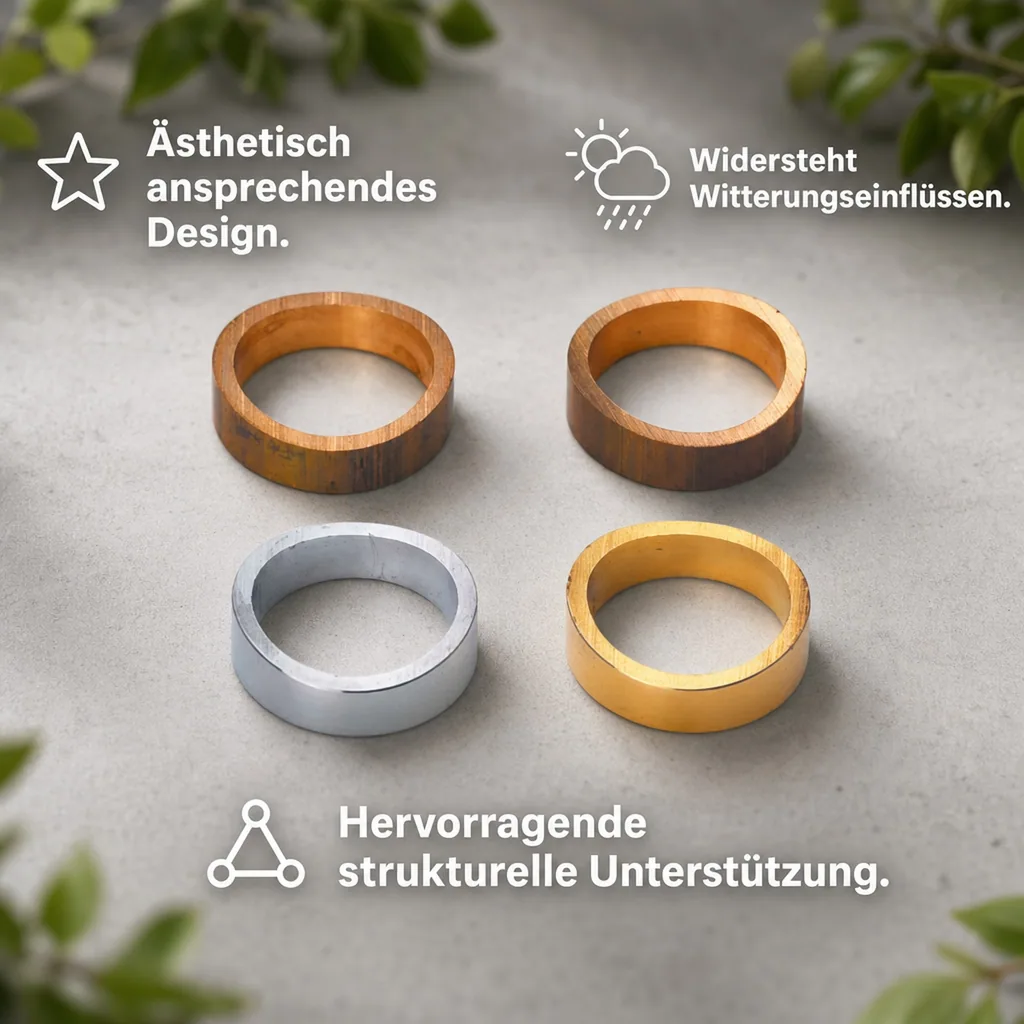Distanzhülse für Rohrsäulen, verchromt