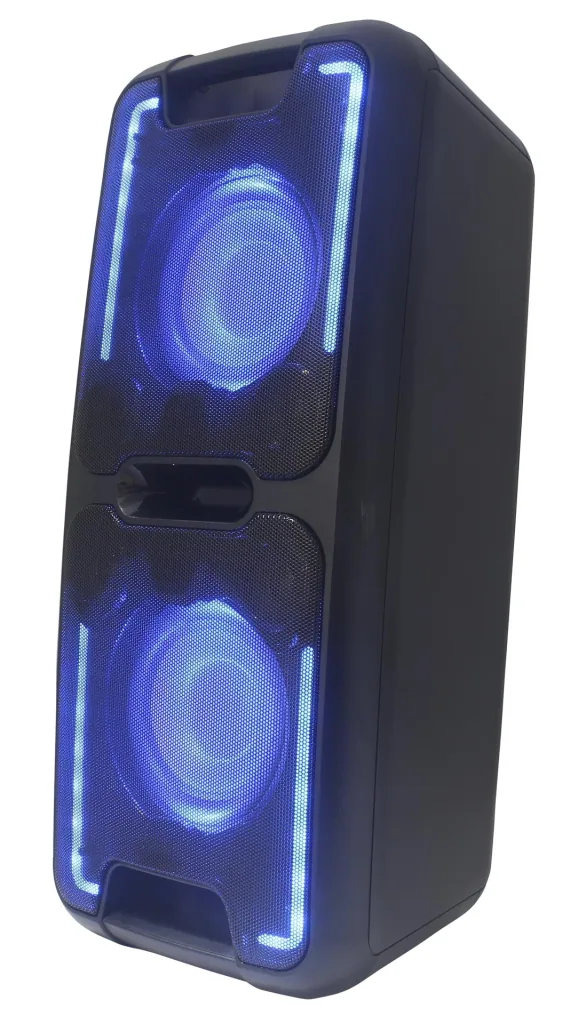 Tragbare Discosoundmaschine mit Bluetooth, Radio, 2x USB, AUX-IN inklusive Mikrofon