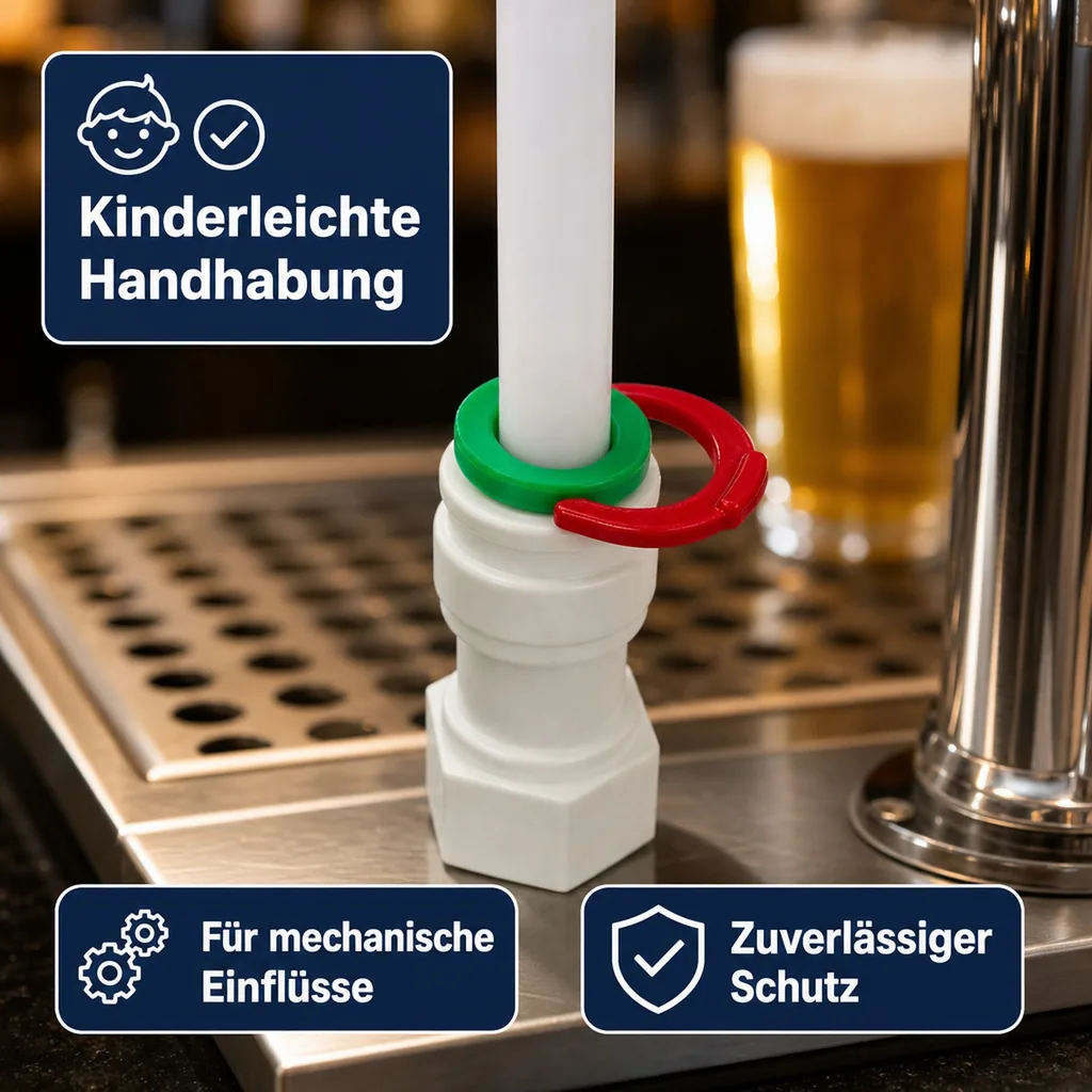 Sicherungsring für 1/2" Schlauch/Steckverbinder - für Bierleitungen & Zapfanlagen